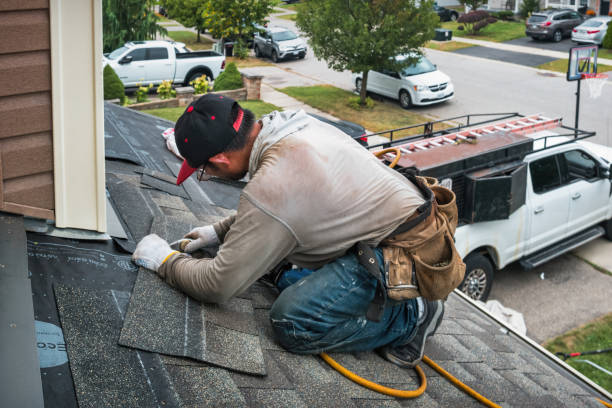 Professional Roofing technician working in Leeds, ME